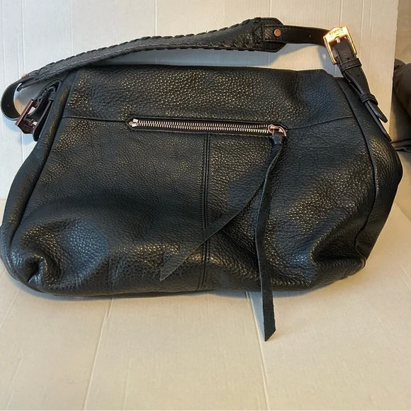 Aimee Kestenberg black leather with rose gold hardware Shoulder Handbag - Picture 5 of 7